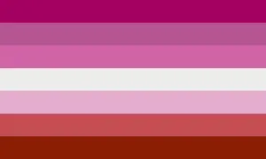 "pink" lesbian flag