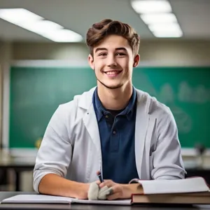 a young man with a biology degree teaching at the university