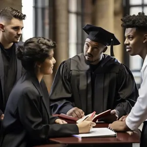 a group of inspetors with a criminology degree talking together