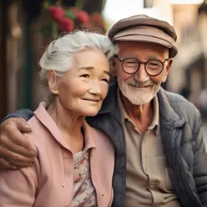 an old couple having a good quality of life