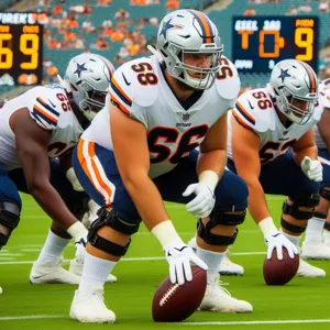 How important is a strong offensive line in American football?