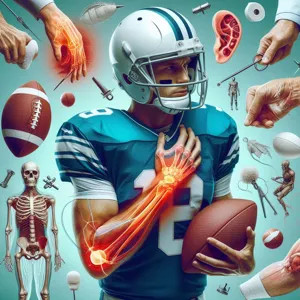 What are the most common injuries suffered by quarterbacks in American football?