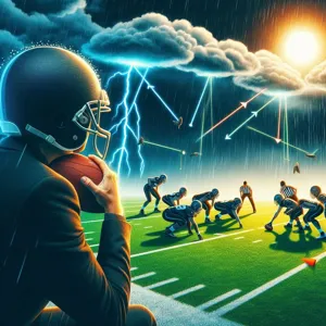 How does the weather impact the strategies used in American football?