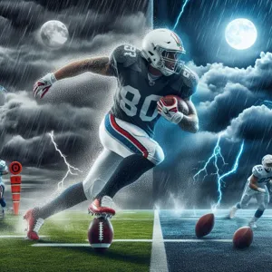 How do different weather conditions affect gameplay in American football?