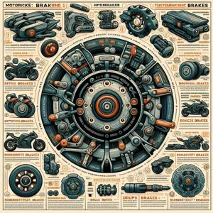 What are the different types of motorbike brakes and their effectiveness?