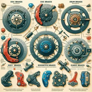 What are the different types of motorbike brakes and their effectiveness?