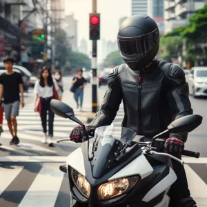 What are the ethical considerations when riding a motorbike?