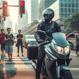 What are the ethical considerations when riding a motorbike?