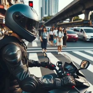 What are the ethical considerations when riding a motorbike?