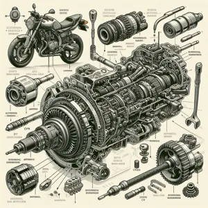 What are the different types of motorbike transmissions and their differences?