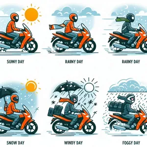 How to ride a motorbike in different weather conditions?