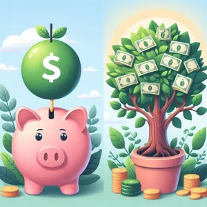 What is the difference between saving and investing?